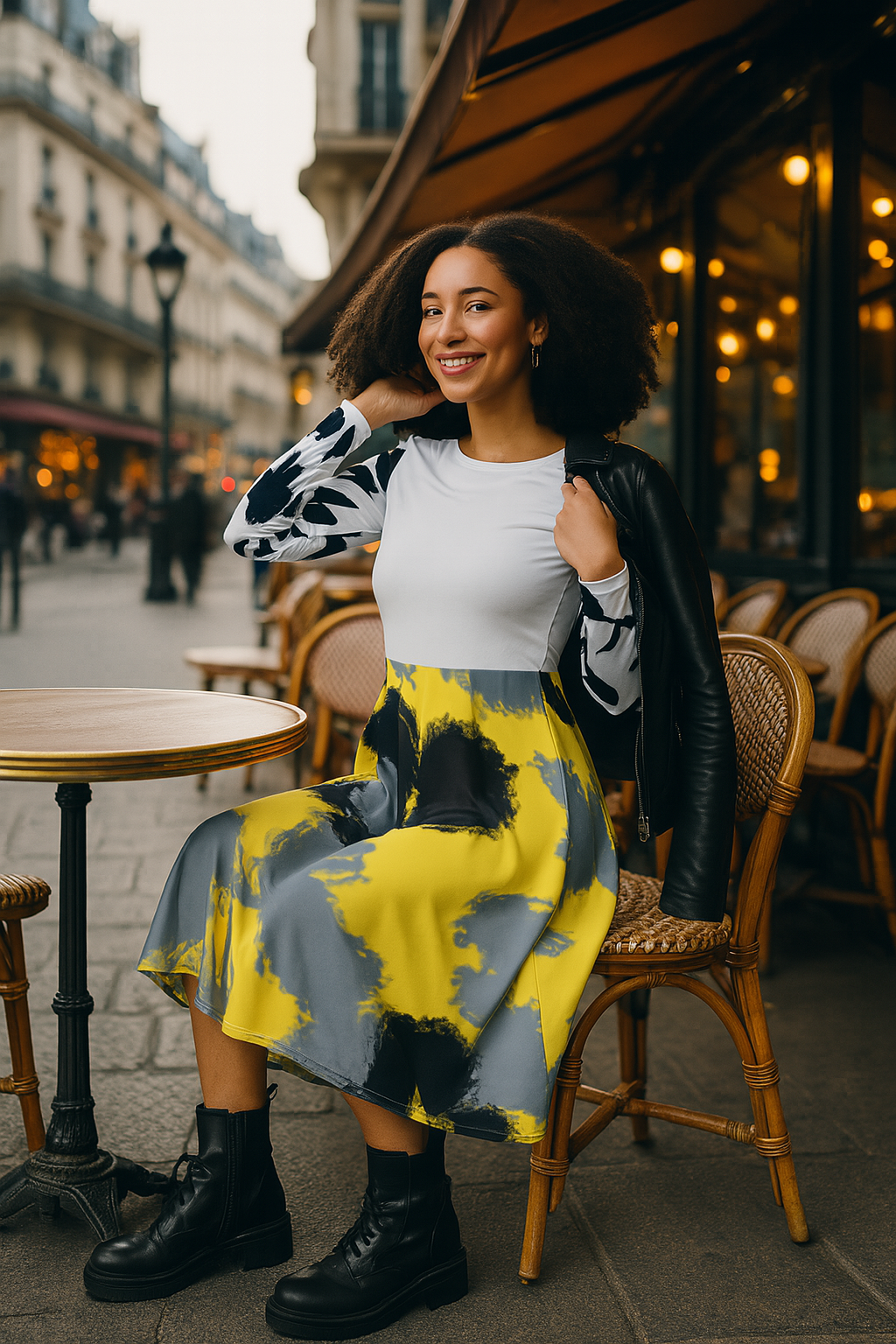 Robe manches longues avec impression all over LILIOR