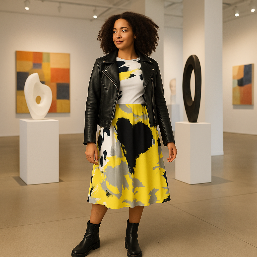 Robe manches longues avec impression all over LILIOR