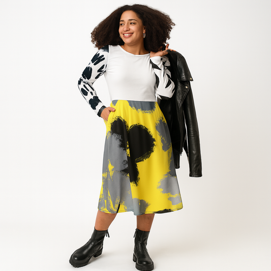 Robe manches longues avec impression all over LILIOR